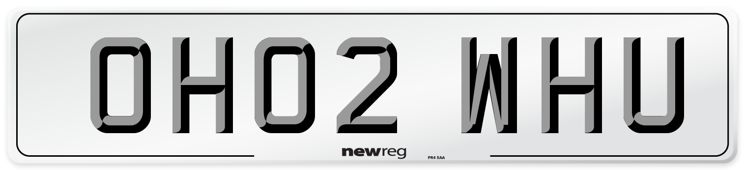 OH02 WHU Number Plate from New Reg